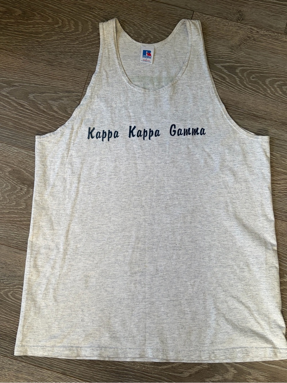 ✨VTG✨ Ole Miss Kappa Kappa Gamma Russell Athletic Light Gray Sz L | made in 🇺🇸